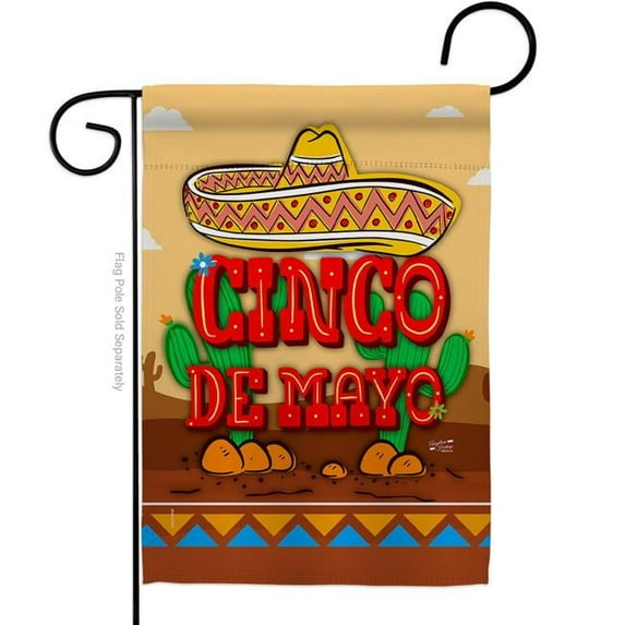 Angeleno Heritage G135056-BO Southwest Cinco de Mayo Summertime 13 x 18.5 in. Double-Sided Decorative Vertical Garden Flags for House Decoration Banner Yard Gift