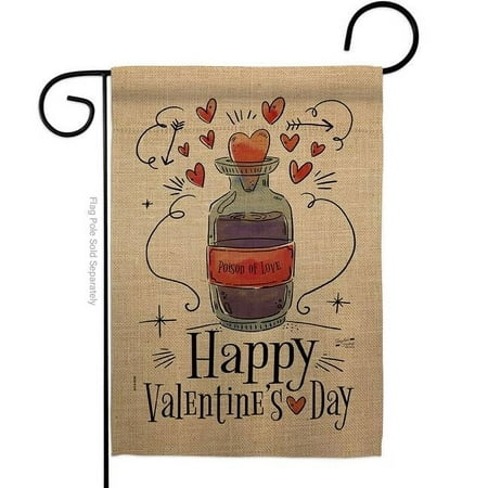 Angeleno Heritage G135121-BO Poison of Love Springtime Valentine Double-Sided Decorative Garden Flag, Multi Color