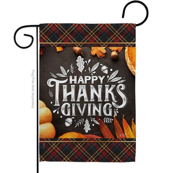 Angeleno Heritage G135264-BO 13 x 18.5 in. Happy Thanks Giving Garden Flag with Fall Thanksgiving Double-Sided Decorative Vertical Flags House Decoration Banner Yard Gift