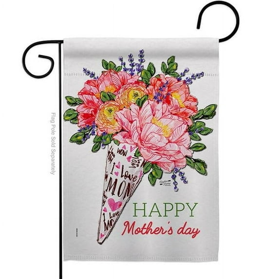 Angeleno Heritage G135475-BO Mother Day Bouquet Family 13 x 18.5 in. Double-Sided Decorative Vertical Garden Flags for House Decoration Banner Yard Gift