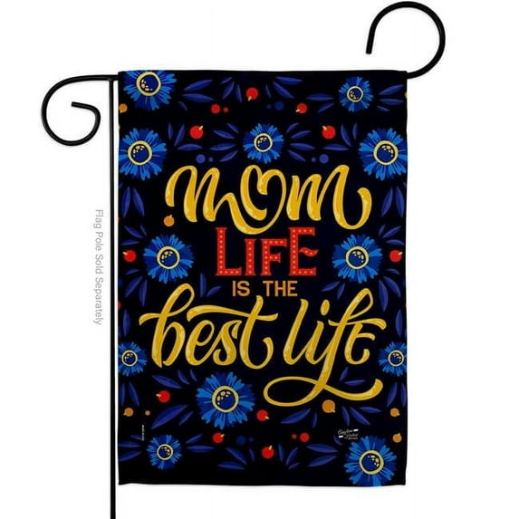 Angeleno Heritage G135476-BO Mom Life Family Mother Day 13 x 18.5 in. Double-Sided Decorative Vertical Garden Flags for House Decoration Banner Yard Gift