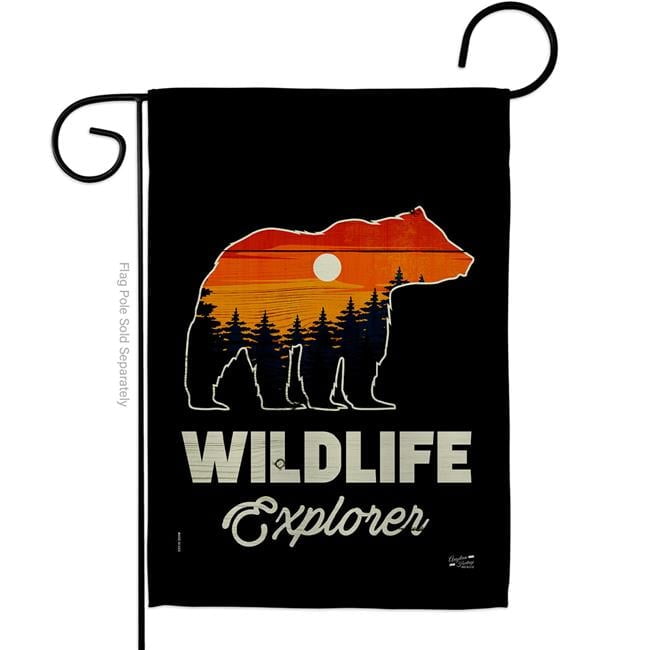Wildlife Explorer Multi-Color Weather Resistant Vertical Garden Flag