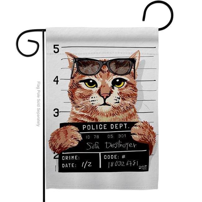 Angeleno Heritage G135530-BO Bad Kitty Animals Cat 13 x 18.5 in. Double-Sided Decorative Vertical Garden Flags for House Decoration Banner Yard Gift