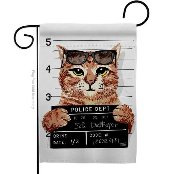Angeleno Heritage G135530-BO Bad Kitty Animals Cat 13 x 18.5 in. Double-Sided Decorative Vertical Garden Flags for House Decoration Banner Yard Gift