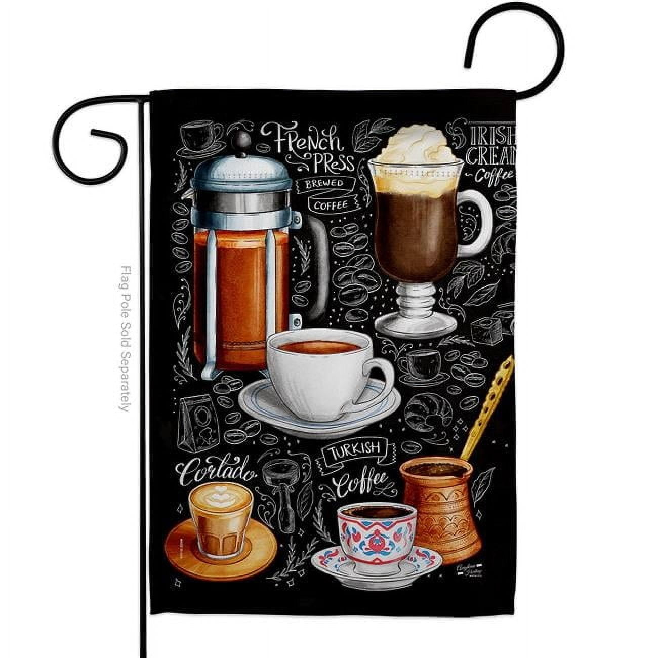 Angeleno Heritage G135576-BO Ultimate Coffees Beverages Coffee Tea 13 x 18.5 in. Double-Sided Decorative Vertical Garden Flags for House Decoration Banner Yard Gift