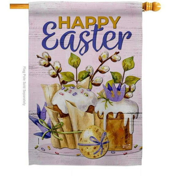 Angeleno Heritage H130367-BO Super Sweet Easter Springtime 28 x 40 in. Double-Sided Decorative Vertical House Flags for Decoration Banner Garden Yard Gift