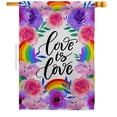 thumbnail image 1 of Angeleno Heritage H130370-BO 28 x 40 in. Joyful Love Is House Flag with Support Pride Double-Sided Decorative Vertical Banner Garden Yard Gift, 1 of 1