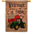 thumbnail image 1 of Angeleno Heritage H137013-BO Welcome to our Farm Country Living Primitive 28 x 40 in. Double-Sided Decorative Vertical House Flags for Decoration Banner Garden Yard Gift, 1 of 3