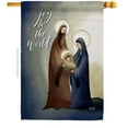 thumbnail image 1 of Angeleno Heritage H137132-BO 28 x 40 in. Joy to the World House Flag with Winter Nativity Double-Sided Decorative Vertical Flags Decoration Banner Garden Yard Gift, 1 of 1