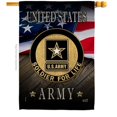 thumbnail image 1 of Angeleno Heritage H137170-BO 28 x 40 in. US Army Soldier for Life House Flag with Armed Forces Double-Sided Decorative Vertical Flags Decoration Banner Garden Yard Gift, 1 of 1