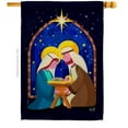 thumbnail image 1 of Angeleno Heritage H137358-BO 28 x 40 in. Birth of Jesus House Flag with Winter Nativity Double-Sided Decorative Vertical Flags Decoration Banner Garden Yard Gift, 1 of 1