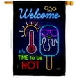 thumbnail image 1 of Angeleno Heritage H137539-BO Neon Summer Time Summertime Fun & Sun 28 x 40 in. Double-Sided Decorative Vertical House Flags for Decoration Banner Garden Yard Gift, 1 of 1