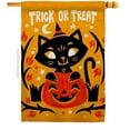 thumbnail image 1 of Angeleno Heritage H137577-BO 28 x 40 in. Happy Black Cat House Flag with Fall Halloween Double-Sided Decorative Vertical Flags Decoration Banner Garden Yard Gift, 1 of 1