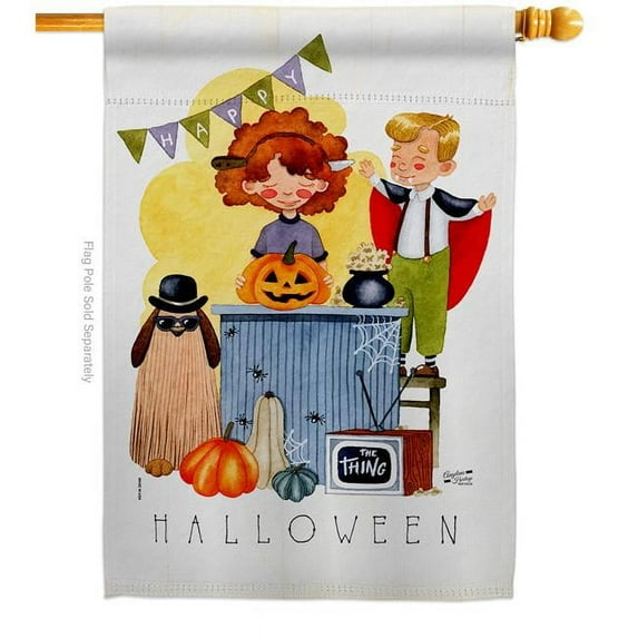 Angeleno Heritage H137585-BO 28 x 40 in. Joyful Halloween House Flag with Fall Double-Sided Decorative Vertical Flags Decoration Banner Garden Yard Gift