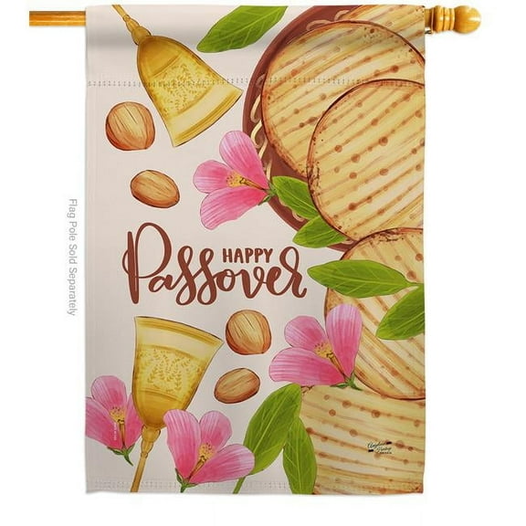 Angeleno Heritage Happy Pesach Passover House Flag - Multi Color