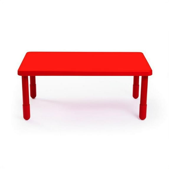 Angeles AB705PR18 28 x 48 in. Rectangular Value Kids Table with 18 in. Legs, Candy Apple Red