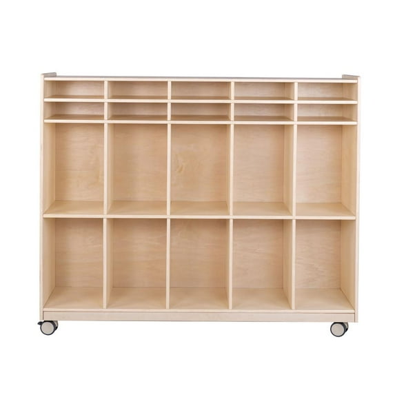 Angeles Birch Mobile 10-Section Locker - Assembled