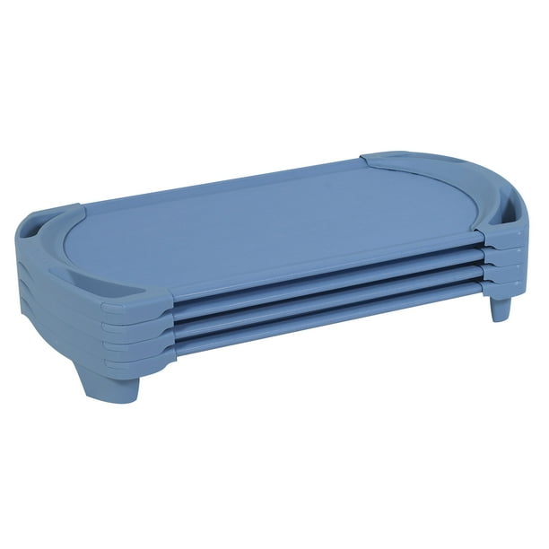 Angeles SpaceLine Toddler Nap Cots For Kids Wedgewood Blue 4 Pack Walmart Business Supplies