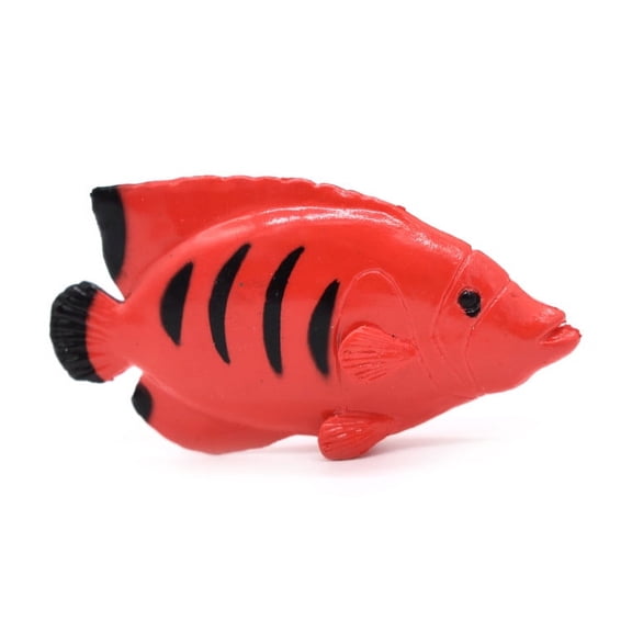 Angelfish, Flame Angel Fish, Tropical, Rubber Fish Design, Realistic Figure, Educational, Lifelike, Toy Model, Figurine, Replica, Gift, 2 1/4" F1786 B145