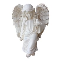 Angelic Resin Decorative Statue for Home and Garden - Durable Indoor/Outdoor Accent Piece, Unique Art Creation for Courtyards and Living Rooms
