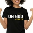 thumbnail image 1 of Angelic Shirts & Apparel Women's Solid Print Graphic T-Shirt, Medium Black, 1 of 4