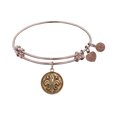 thumbnail image 1 of Angelica Collection Antique Pink Smooth Finish Brass Fleur De Lis Expandable Bangle, 1 of 3