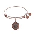 thumbnail image 1 of Angelica Collection Brass with Pink Finish Friends 20th Anniversary Charm Expandable Bangle, 1 of 5