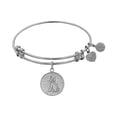 thumbnail image 1 of Angelica Collection Non-antique White Stipple Finish Brass dog Expandable Bangle Female Adult, 1 of 4