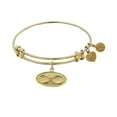 thumbnail image 1 of Angelica Collection Non-antique Yellow Stipple Finish Brass infinity Expandable Bangle, 1 of 4