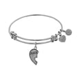 thumbnail image 1 of Angelica Collection White Brass Left Half Heart Sisters Bangle Bracelet, 1 of 3