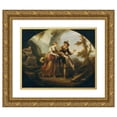 thumbnail image 1 of Angelica Kauffmann 18x15 Gold Ornate Wood Frame and Double Matted Museum Art Print Titled - Miranda and Ferdinand (1782), 1 of 4