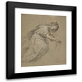 thumbnail image 1 of Angelica Kauffmann 20x23 Black Modern Framed Museum Art Print Titled - Study from Life of a Kneeling Woman in Profile (1771), 1 of 5