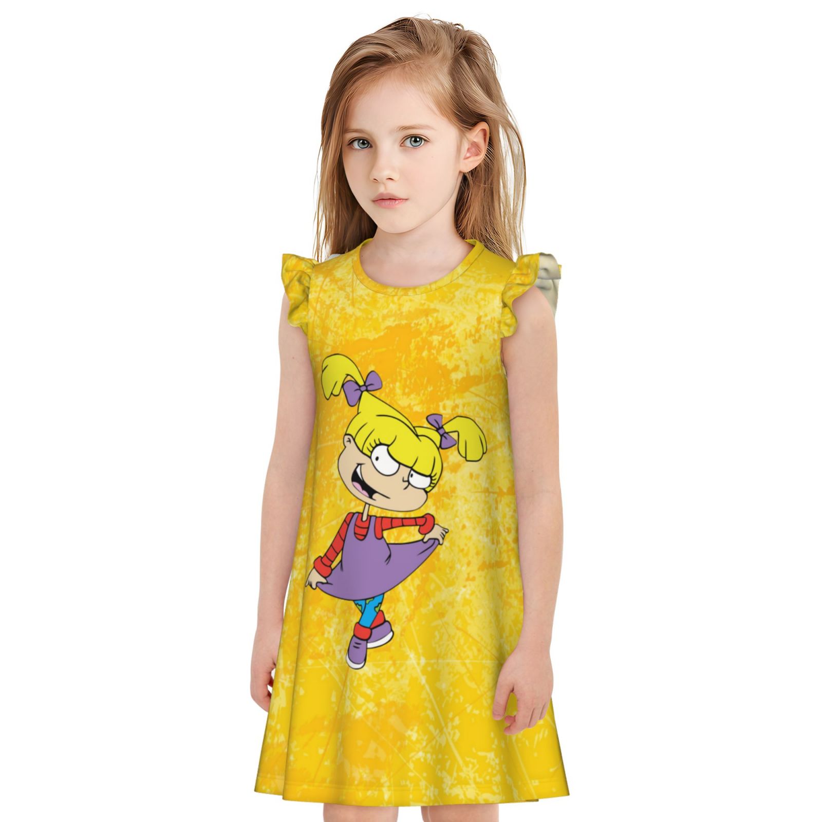 Angelica Pickles Rugrats Girl's Nightgowns Pajamas Dress Soft Children ...