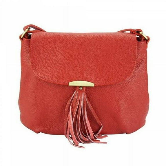 Angelica Womens Leather Shoulder Handbag, Light Red