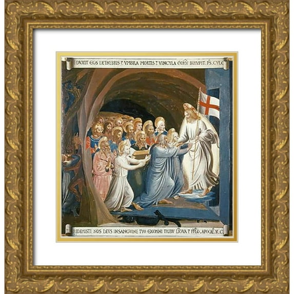 Angelico, Fra 12x12 Gold Ornate Wood Framed with Double Matting Museum Art Print Titled - Museumist In Limbo