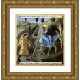 thumbnail image 1 of Angelico, Fra 12x12 Gold Ornate Wood Framed with Double Matting Museum Art Print Titled - Story of The Life of Museumist The Flight To Egypt, 1 of 4