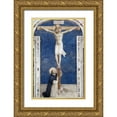 thumbnail image 1 of Angelico, Fra 17x24 Gold Ornate Wood Framed with Double Matting Museum Art Print Titled - Crucifixcion With Saint Dominick, 1 of 4