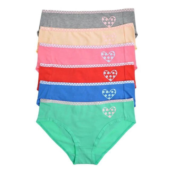 Angelina 2326200 DDI Cotton Bikini Panties with Heart Print Detail, Assorted Color - Case of 144