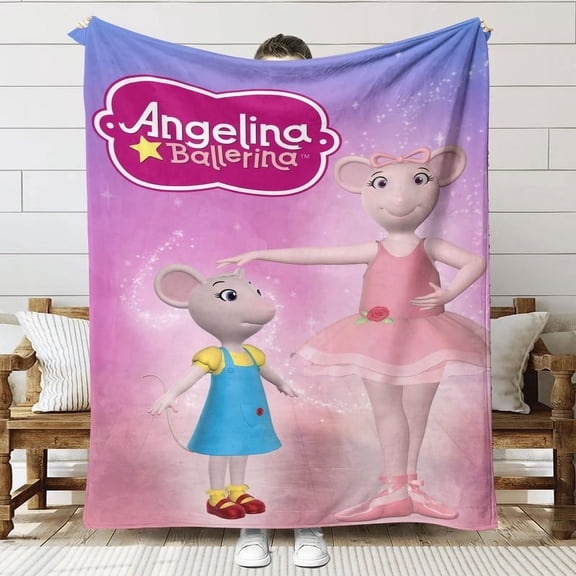 Angelina Ballerina Throw Blanket Gifts for Fans Lover Girls Boys Women Present Hoodie Him Bed 30"x40"