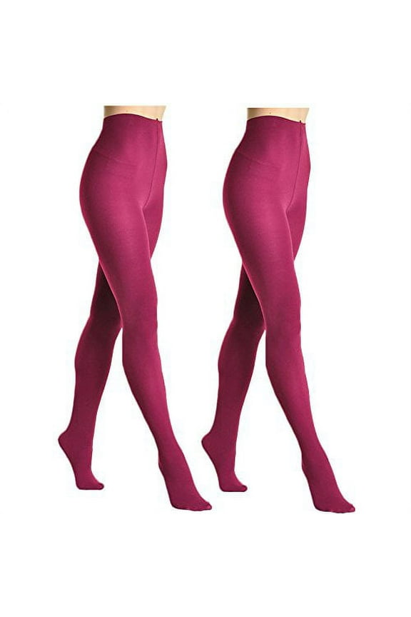 Angelina Brushed Interior Thermal Tights (2 Berry)