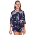 thumbnail image 1 of Angelina Brushed Microfiber Quarter Sleeves Button-Down Romper, 1 of 4