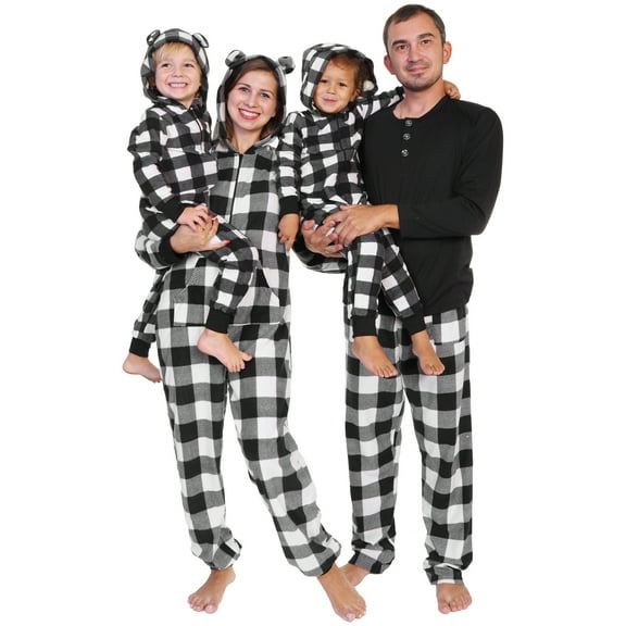 Angelina Christmas Cozy Fleece Notch Collar Pajama Set with Pockets (1-Pack)