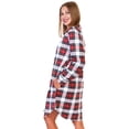 thumbnail image 1 of Angelina Christmas Matching Women's Flannel Button Down Sleep Shirt Dress Pajama, 1 of 2