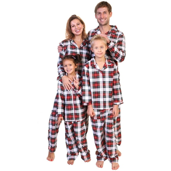 Angelina Christmas Matching Women's Men's Kids' Family Flannel Notch Collar Pajama Set (SOLD SEPARATELY)