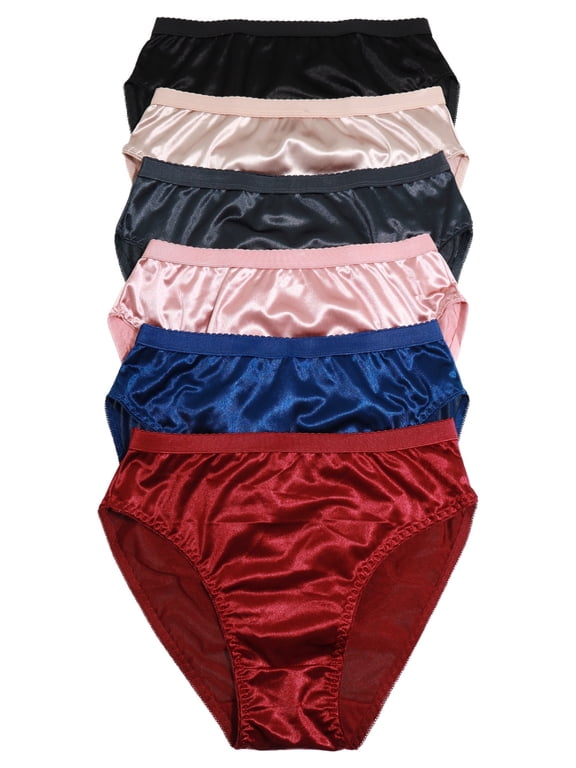 Classic High-Cut Satin Briefs (6-Pack)