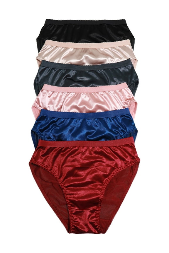 Classic High-Cut Satin Briefs (6-Pack)