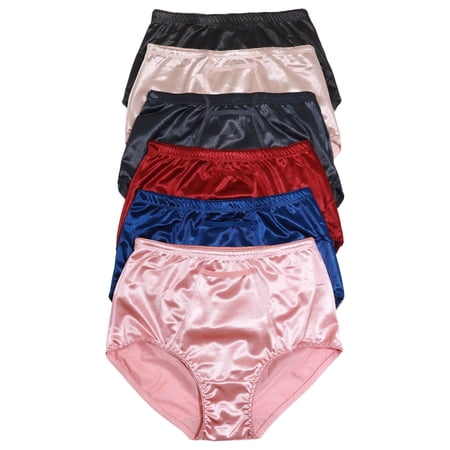 Angelina Classic High-Waist Satin Briefs (6-Pack)