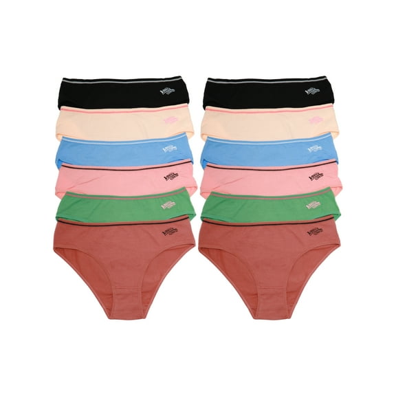 Angelina Women's Cotton Bikini Panties with Love you Print Design (12-Pack)