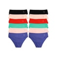 thumbnail image 1 of Angelina Women's Cotton Bikini Panties with Rhinestone Design (12-Pack), 1 of 4