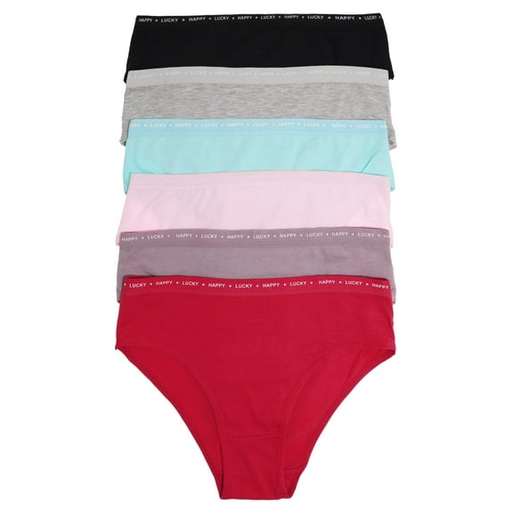 Angelina Cotton Bikini Panties with Waistband Detail (6-Pack)